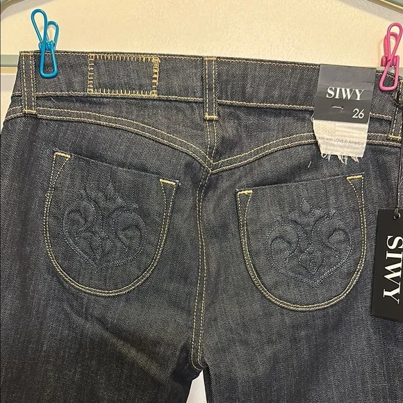 Siwy Women's High Rise Dark Denim Jeans - Picture 4 of 8